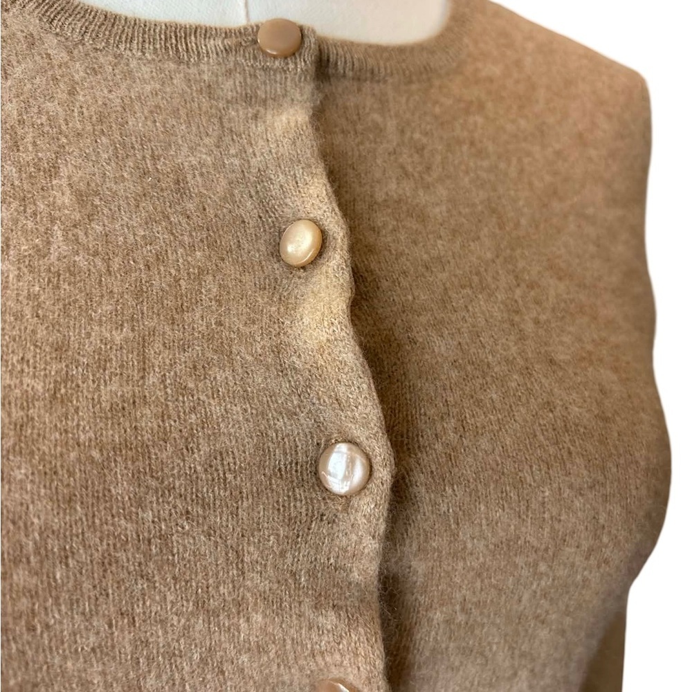 Charter Club 100% Cashmere luxury Tan Button Up Cardigan - Picture 3 of 6